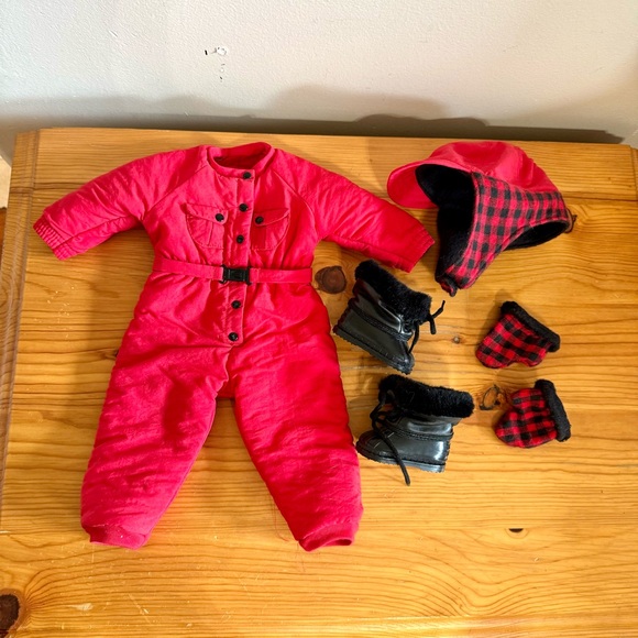 American Girl Bred to Sled, Sled Ahead Set - Sleigh, Red Winter, Husky Dog Snow - Picture 12 of 13